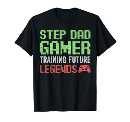 Stepdad Fathers Day Step Dad Gamer T-Shirt - Trendy Graphic Men Women - T-Shirt, Sweatshirt, Hoodie