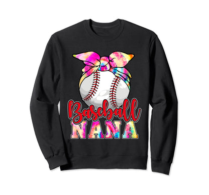 Funny Baseball Nana Sport Bandana Tie Sweatshirt - Trendy Graphic Unisex - T-Shirt, Sweatshirt, Hoodie