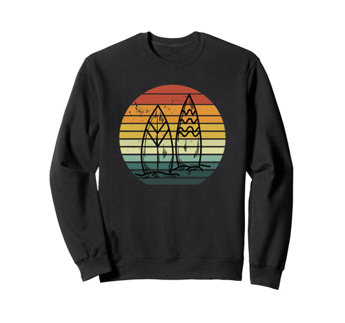 Rainbow Surfboard Surf Motif Sweatshirt - Casual Everyday Wear Unisex - T-Shirt, Sweatshirt, Hoodie