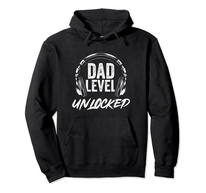 Video Game Dad Level Unlocked Fathers Hoodie - Custom Art Print for Adults - T-Shirt, Sweatshirt, Hoodie