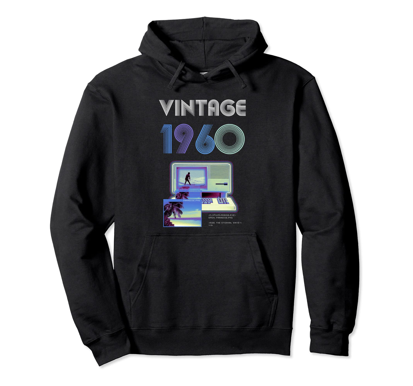 Vaporwave Aesthetic Grunge Gaming 1960 Hoodie - Minimalist Print for Adults - T-Shirt, Sweatshirt, Hoodie