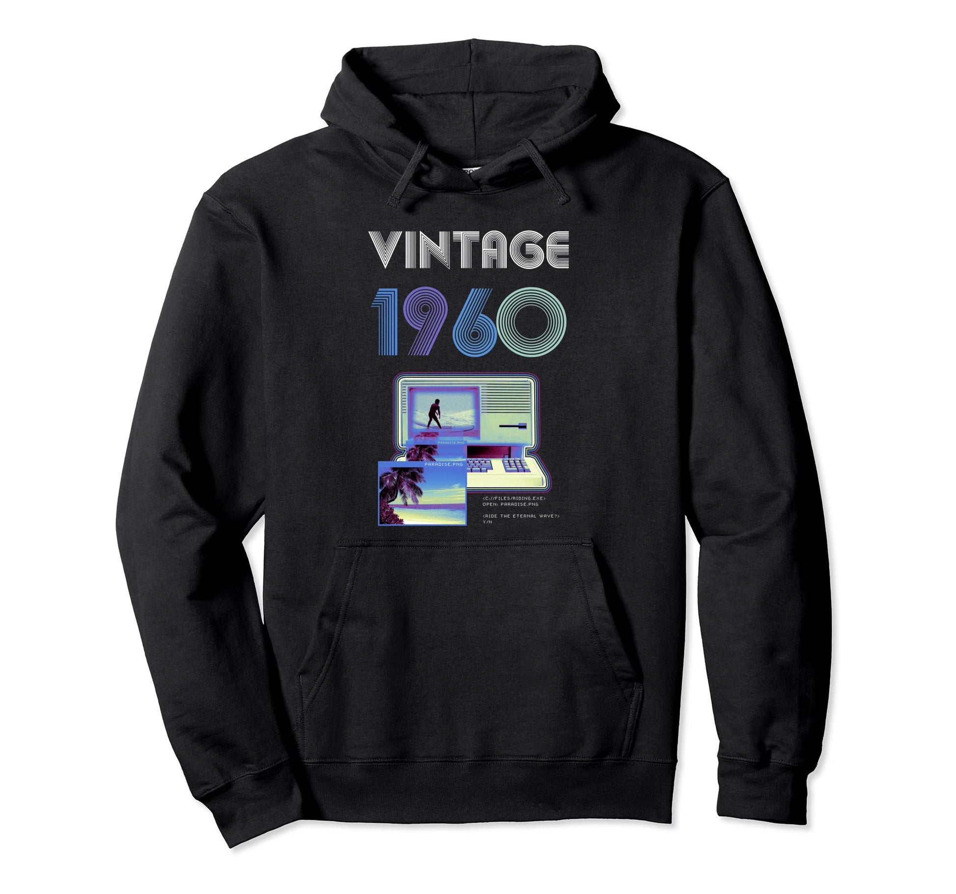 Vaporwave Aesthetic Grunge Gaming 1960 Hoodie - Minimalist Print for Adults - T-Shirt, Sweatshirt, Hoodie