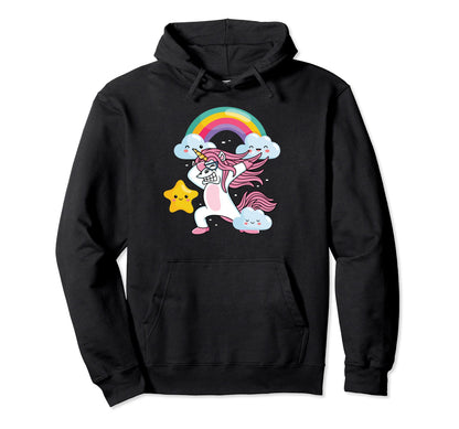 Dabbing Unicorn Funny Unicorns Hoodie - Streetwear Style for Adults - T-Shirt, Sweatshirt, Hoodie