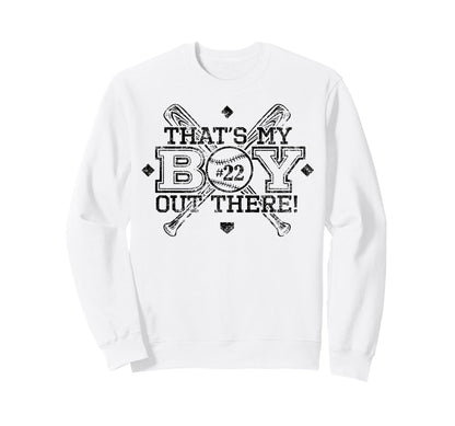 Baseball Mom Dad Thats My Proud Parent Sweatshirt - Graphic Print Unisex - T-Shirt, Sweatshirt, Hoodie