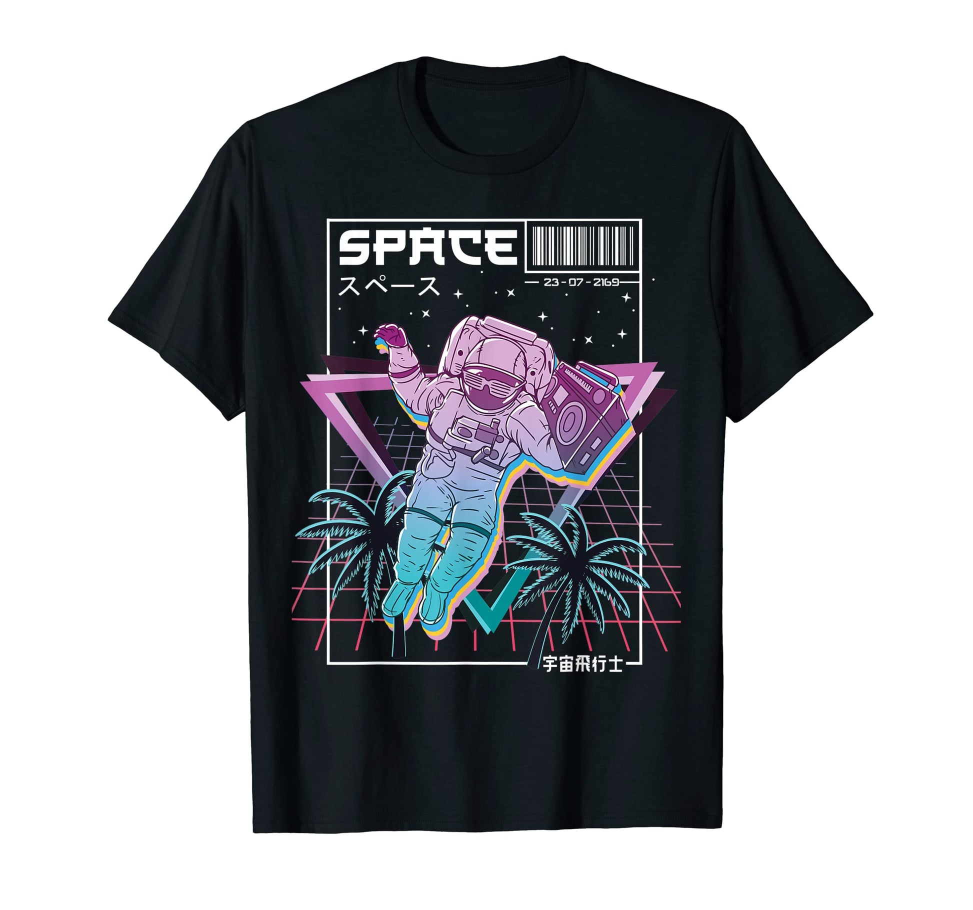 Synthwave Outer Space Astronaut T-Shirt - Aesthetic Graphic for Adults - T-Shirt, Sweatshirt, Hoodie