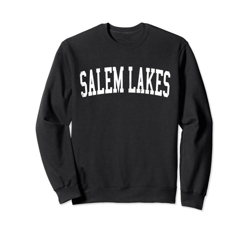 Salem Lakes Wi Distressed White Sweatshirt - Aesthetic Graphic Unisex - T-Shirt, Sweatshirt, Hoodie