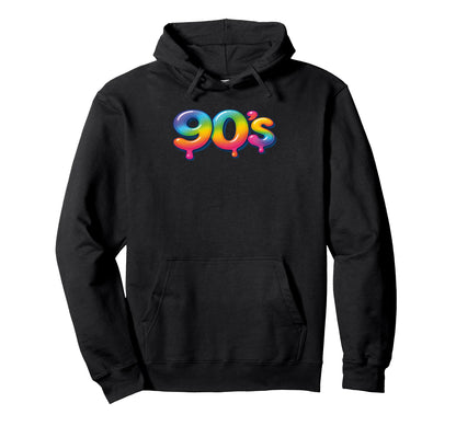 90S Pop Art Rainbow Lips Nostalgia Hoodie - Novelty Apparel for Adults - T-Shirt, Sweatshirt, Hoodie