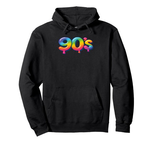 90S Pop Art Rainbow Lips Nostalgia Hoodie - Novelty Apparel for Adults - T-Shirt, Sweatshirt, Hoodie