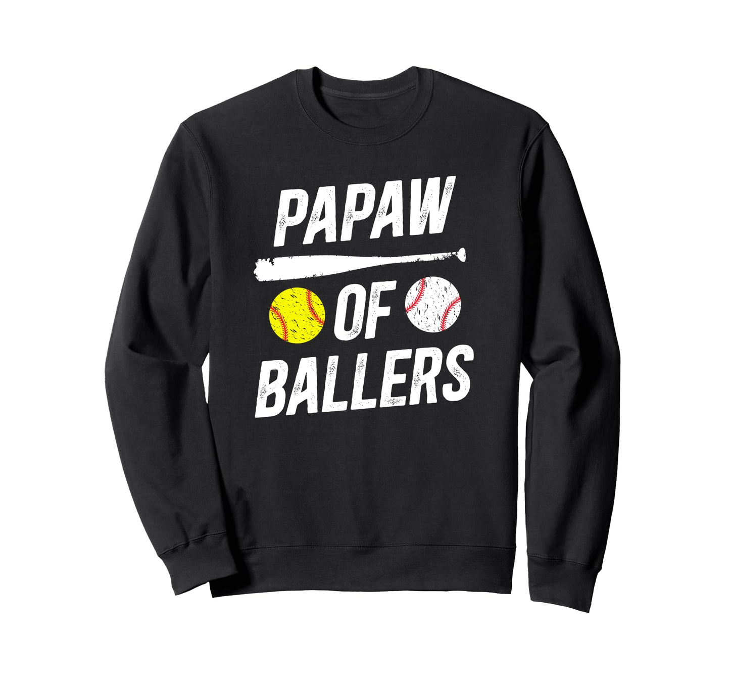 Papaw Ballers Softball Baseball Sweatshirt - Custom Art Print for Adults - T-Shirt, Sweatshirt, Hoodie