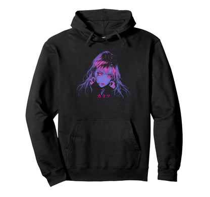 Goth Grunge Demon Anime Waifu Horror Hoodie - Novelty Apparel Men Women - T-Shirt, Sweatshirt, Hoodie