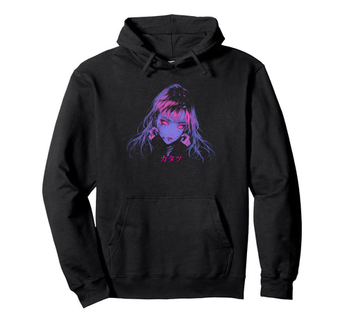 Goth Grunge Demon Anime Waifu Horror Hoodie - Novelty Apparel Men Women - T-Shirt, Sweatshirt, Hoodie