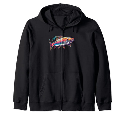 Rainbow Trout Fly Fishing Steelhead T-Shirt - Custom Art Print for Adults - T-Shirt, Sweatshirt, Hoodie