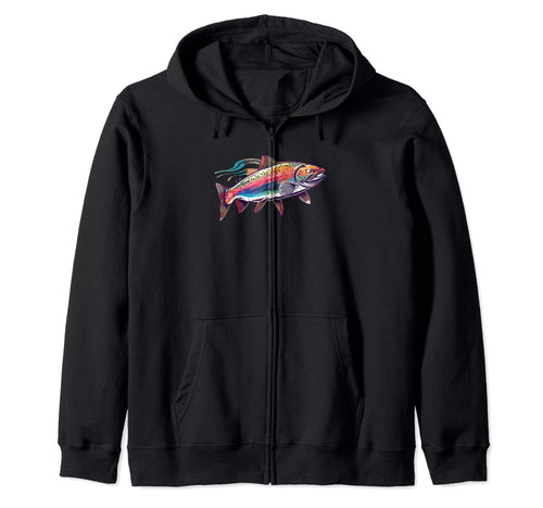 Rainbow Trout Fly Fishing Steelhead T-Shirt - Custom Art Print for Adults - T-Shirt, Sweatshirt, Hoodie