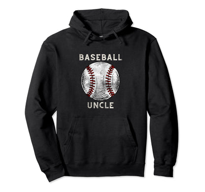 Baseball Uncle Baseball Player Sports Hoodie - Trendy Graphic Men Women - T-Shirt, Sweatshirt, Hoodie