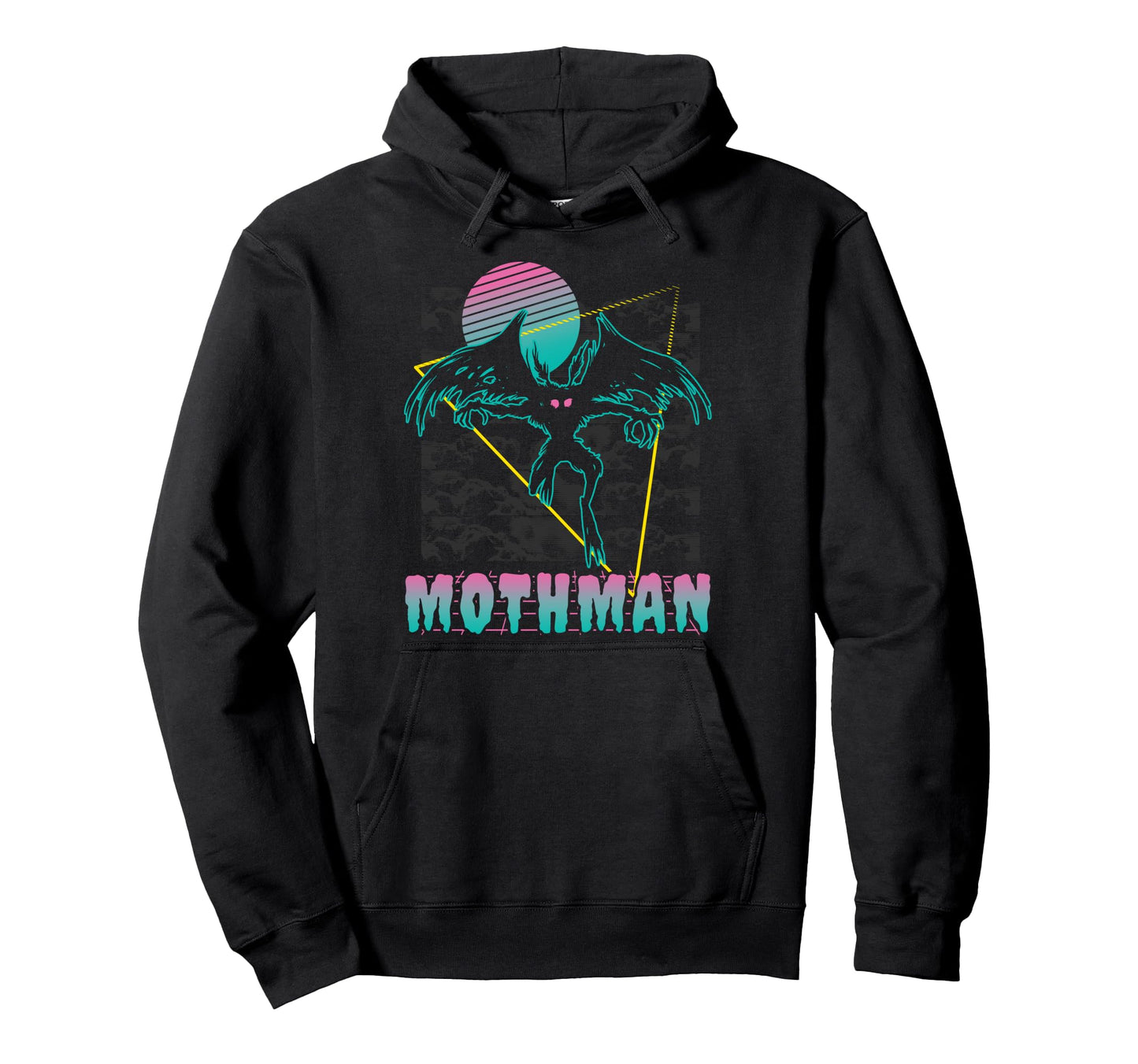 Vaporwave Aesthetic Mothman Cryptozoology Hoodie - Novelty Apparel Unisex - T-Shirt, Sweatshirt, Hoodie