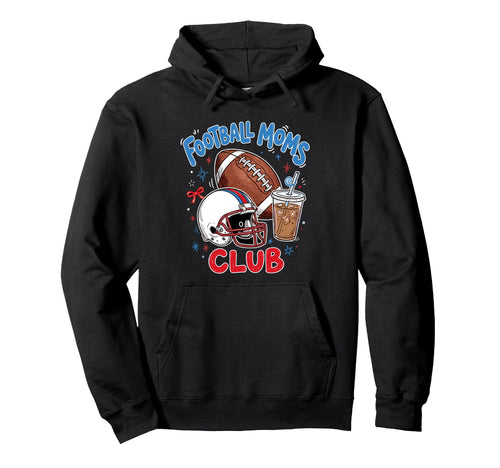 Football Moms Club Iced Coffee Sports Hoodie - Minimalist Print Men Women - T-Shirt, Sweatshirt, Hoodie