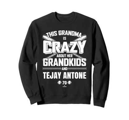 Grandma Crazy Tejay Antone Cincinnati Sweatshirt - Graphic Print Unisex - T-Shirt, Sweatshirt, Hoodie