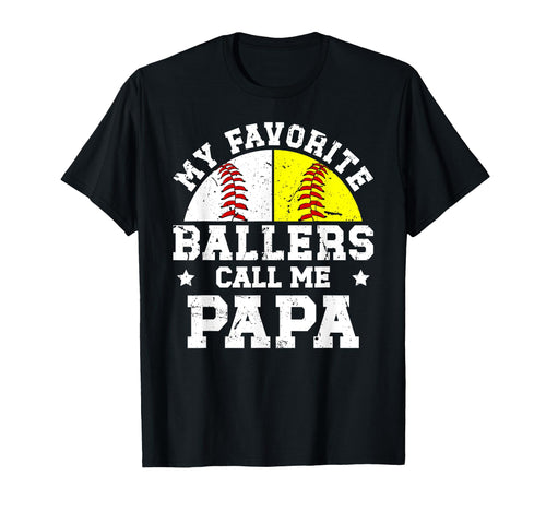 My Favorite Ballers Call Me Papa T-Shirt - Minimalist Print Men Women - T-Shirt, Sweatshirt, Hoodie