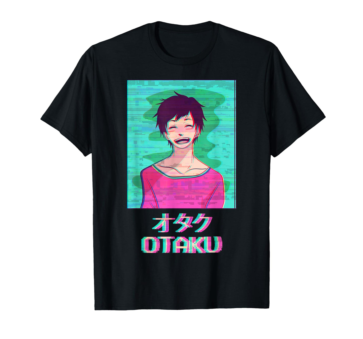 Otaku Anime Japanese Vaporwave T-Shirt - Graphic Print for Adults - T-Shirt, Sweatshirt, Hoodie