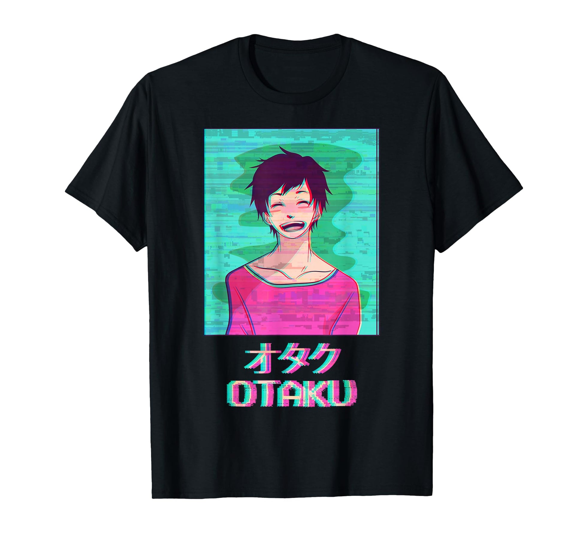 Otaku Anime Japanese Vaporwave T-Shirt - Graphic Print for Adults - T-Shirt, Sweatshirt, Hoodie