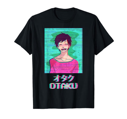 Otaku Anime Japanese Vaporwave T-Shirt - Graphic Print for Adults - T-Shirt, Sweatshirt, Hoodie