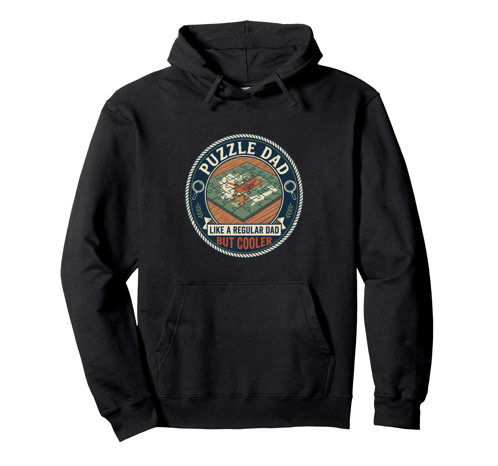Puzzle Dad Jigsaw Pieces Brain Teaser Hoodie - Novelty Apparel for Adults - T-Shirt, Sweatshirt, Hoodie