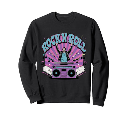 Rock N Roll Vibes Music Art Sweatshirt - Novelty Apparel Unisex - T-Shirt, Sweatshirt, Hoodie