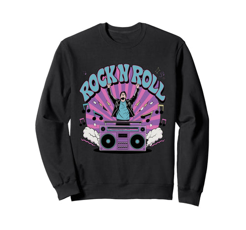 Rock N Roll Vibes Music Art Sweatshirt - Novelty Apparel Unisex - T-Shirt, Sweatshirt, Hoodie