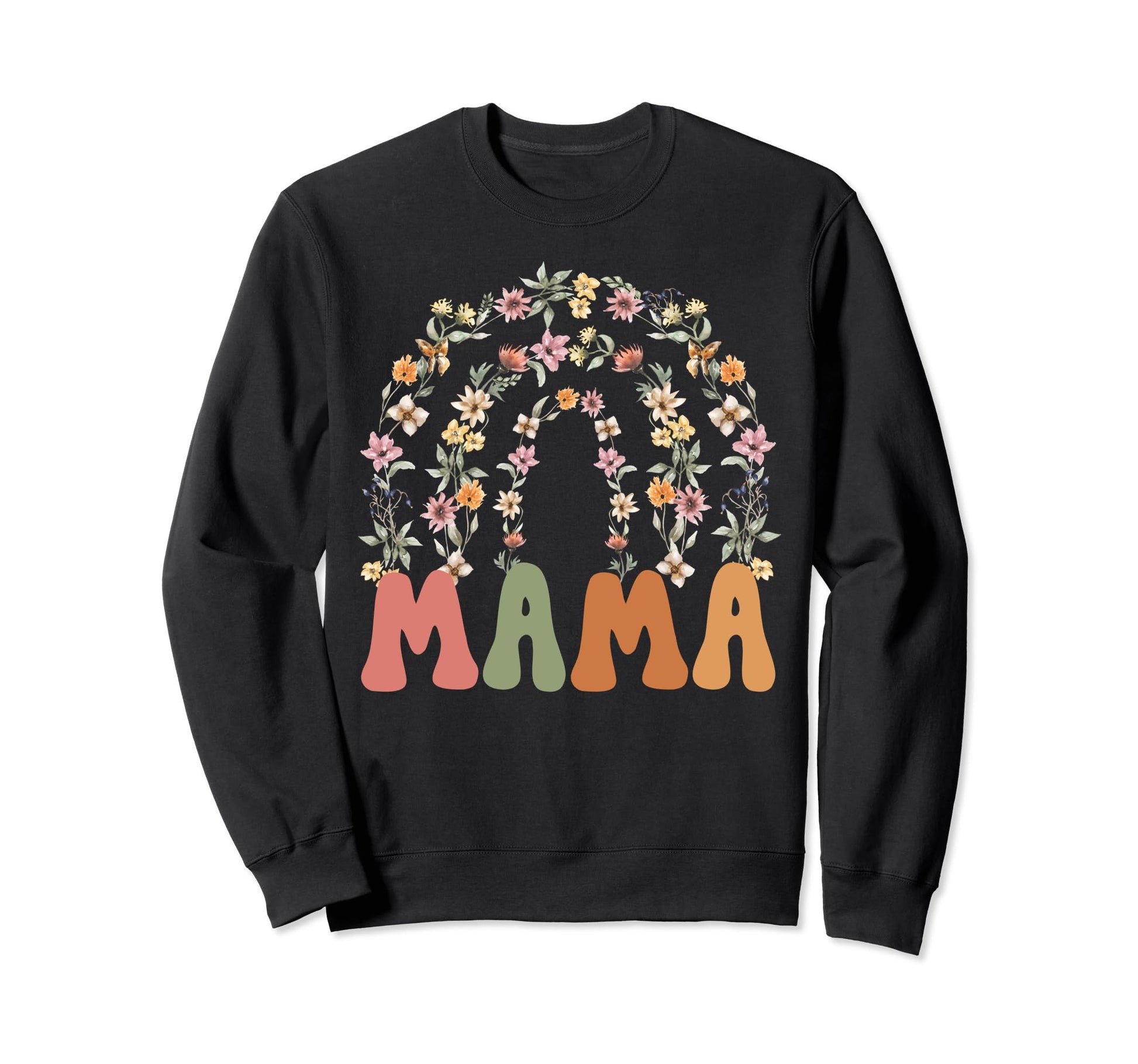 Wildflower Mothers Day Floral Rainbow Sweatshirt - Custom Art Print Unisex - T-Shirt, Sweatshirt, Hoodie