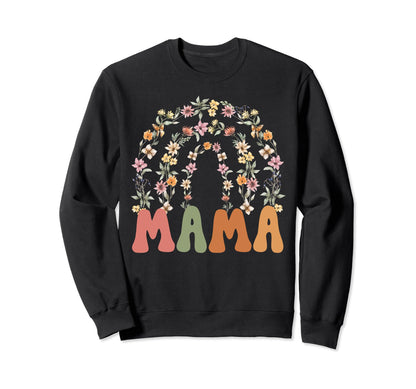 Wildflower Mothers Day Floral Rainbow Sweatshirt - Custom Art Print Unisex - T-Shirt, Sweatshirt, Hoodie