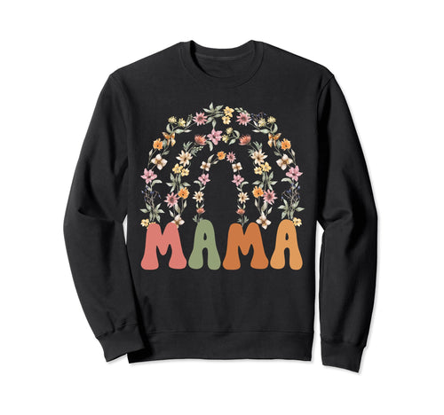 Wildflower Mothers Day Floral Rainbow Sweatshirt - Custom Art Print Unisex - T-Shirt, Sweatshirt, Hoodie