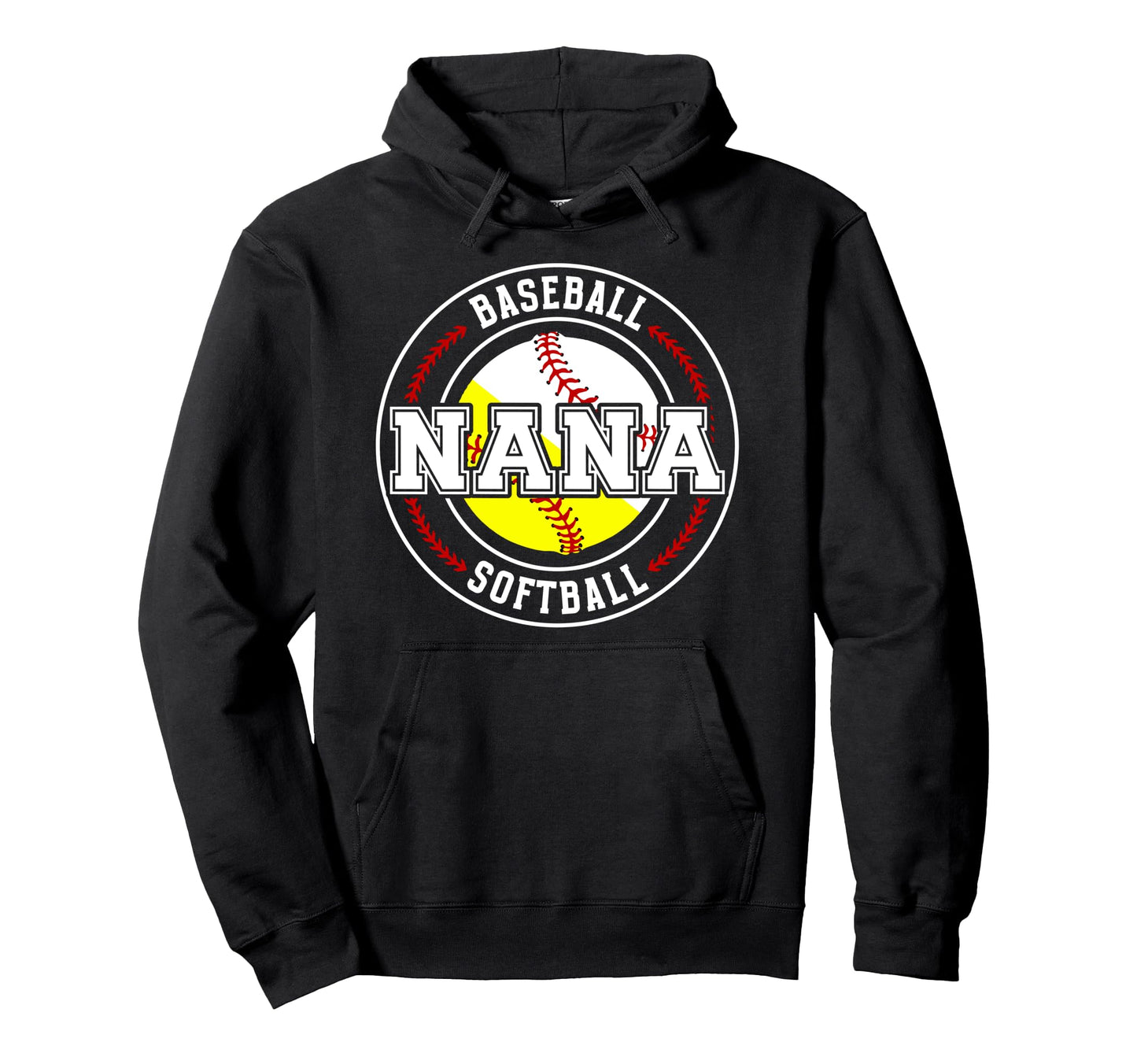 Baseball Softball Nana Softball Baseball Hoodie - Trendy Graphic Unisex - T-Shirt, Sweatshirt, Hoodie
