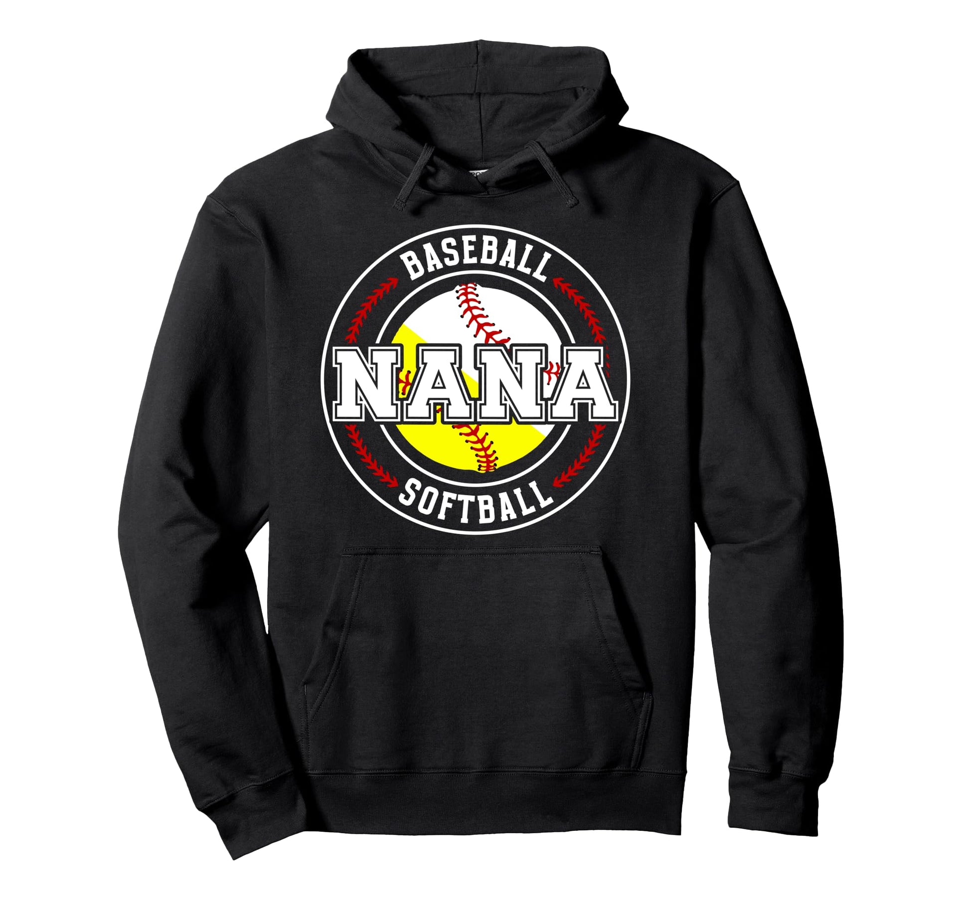 Baseball Softball Nana Softball Baseball Hoodie - Trendy Graphic Unisex - T-Shirt, Sweatshirt, Hoodie