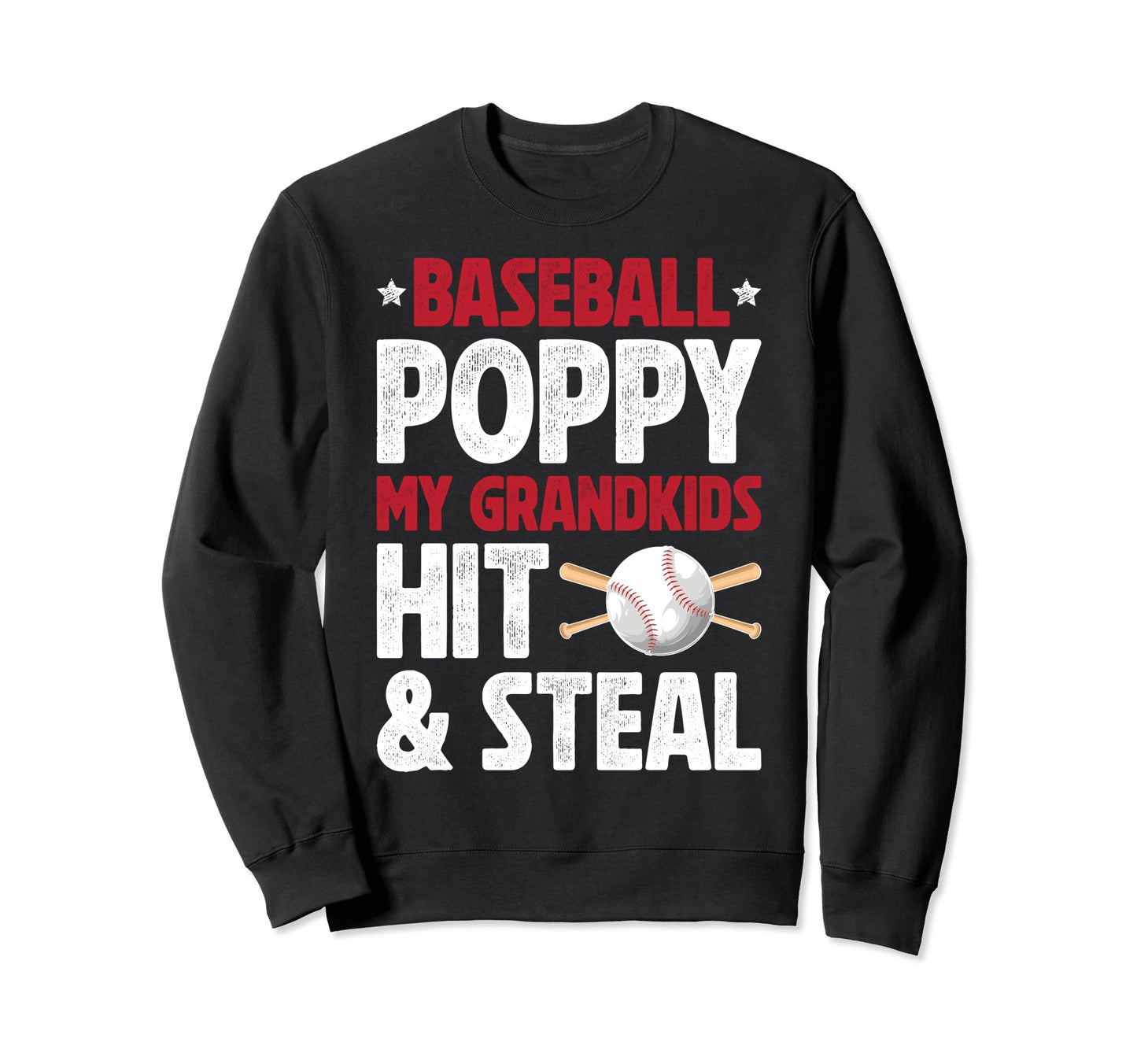 Baseball Poppy Funny Poppy Baseball Sweatshirt - Custom Art Print Unisex - T-Shirt, Sweatshirt, Hoodie