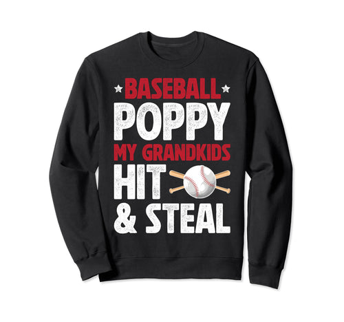 Baseball Poppy Funny Poppy Baseball Sweatshirt - Custom Art Print Unisex - T-Shirt, Sweatshirt, Hoodie