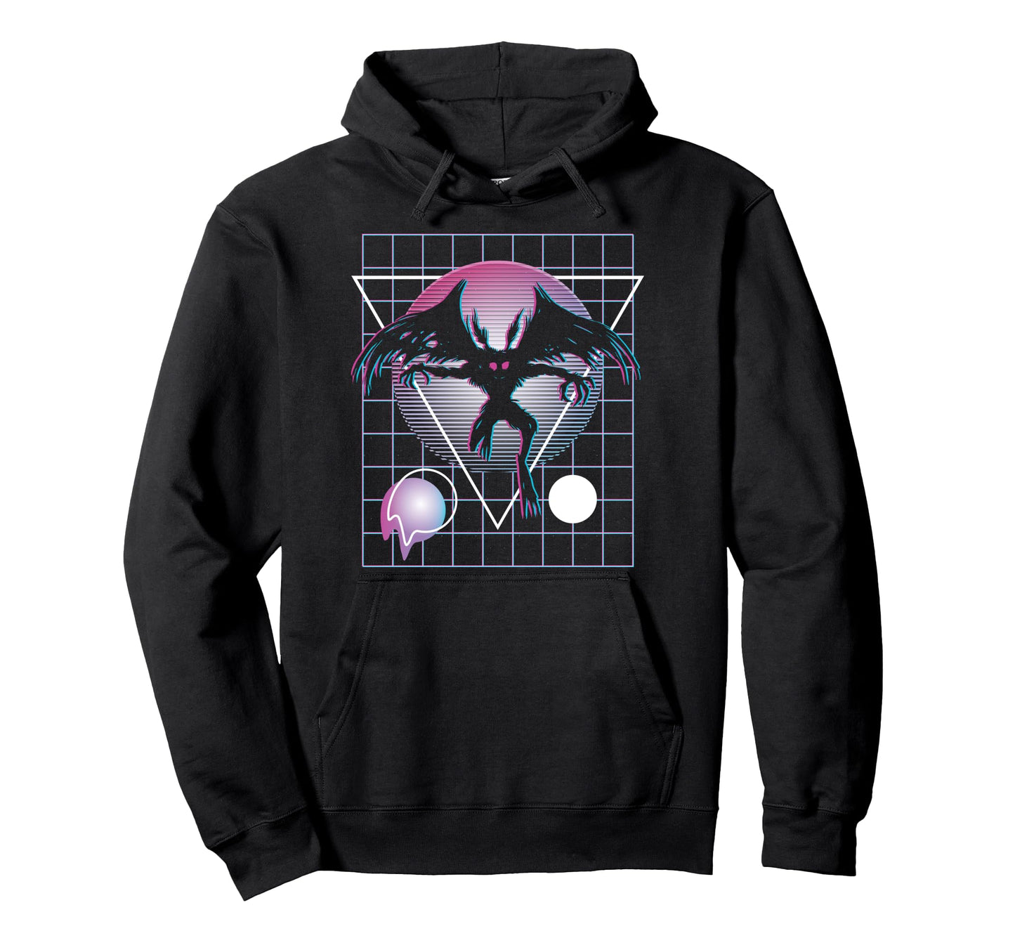 Vaporwave Aesthetic Mothman Hoodie - Fun Novelty Design Unisex - T-Shirt, Sweatshirt, Hoodie