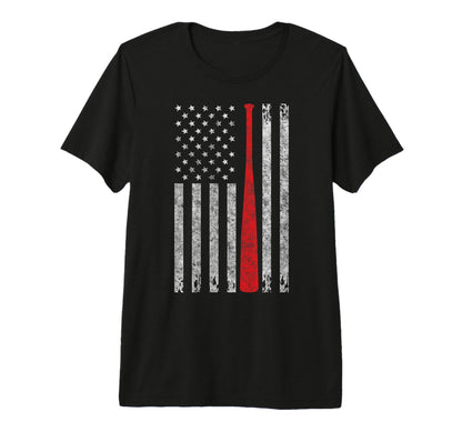 Baseball Us Flag Baseball Lover Dad T-Shirt - Unique Graphic for Adults - T-Shirt, Sweatshirt, Hoodie