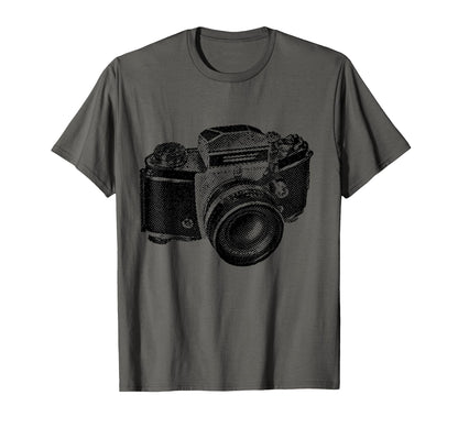 Camera Distressed Camera Artwork T-Shirt - Aesthetic Graphic for Adults - T-Shirt, Sweatshirt, Hoodie