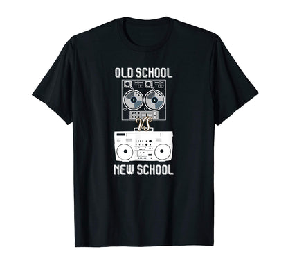 Turntable Old School Dj Vs New School Dj T-Shirt - Graphic Print for Adults - T-Shirt, Sweatshirt, Hoodie