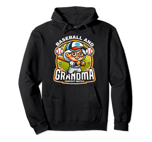 Baseball Grandma Grandmother Granny Hoodie - Minimalist Print for Adults - T-Shirt, Sweatshirt, Hoodie