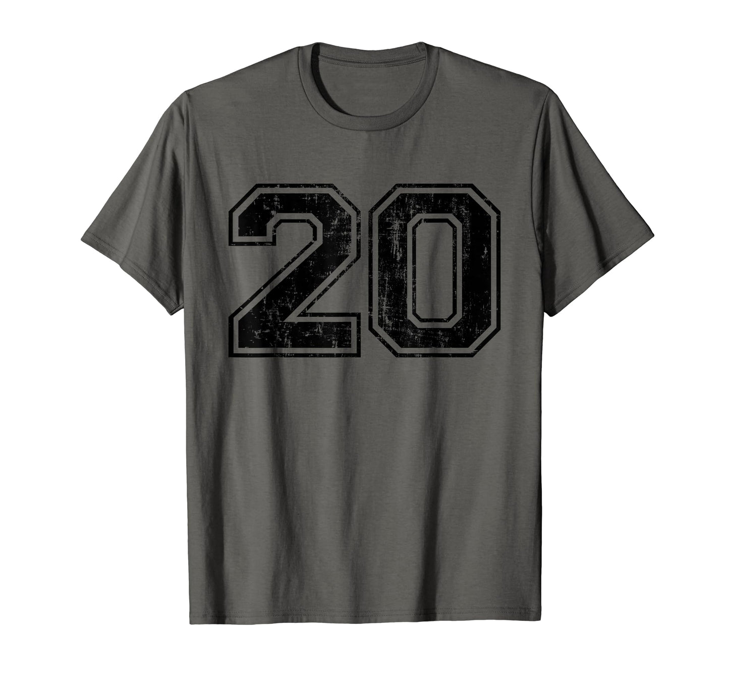 Number 20 Varsity Distressed Sport T-Shirt - Streetwear Style for Adults - T-Shirt, Sweatshirt, Hoodie