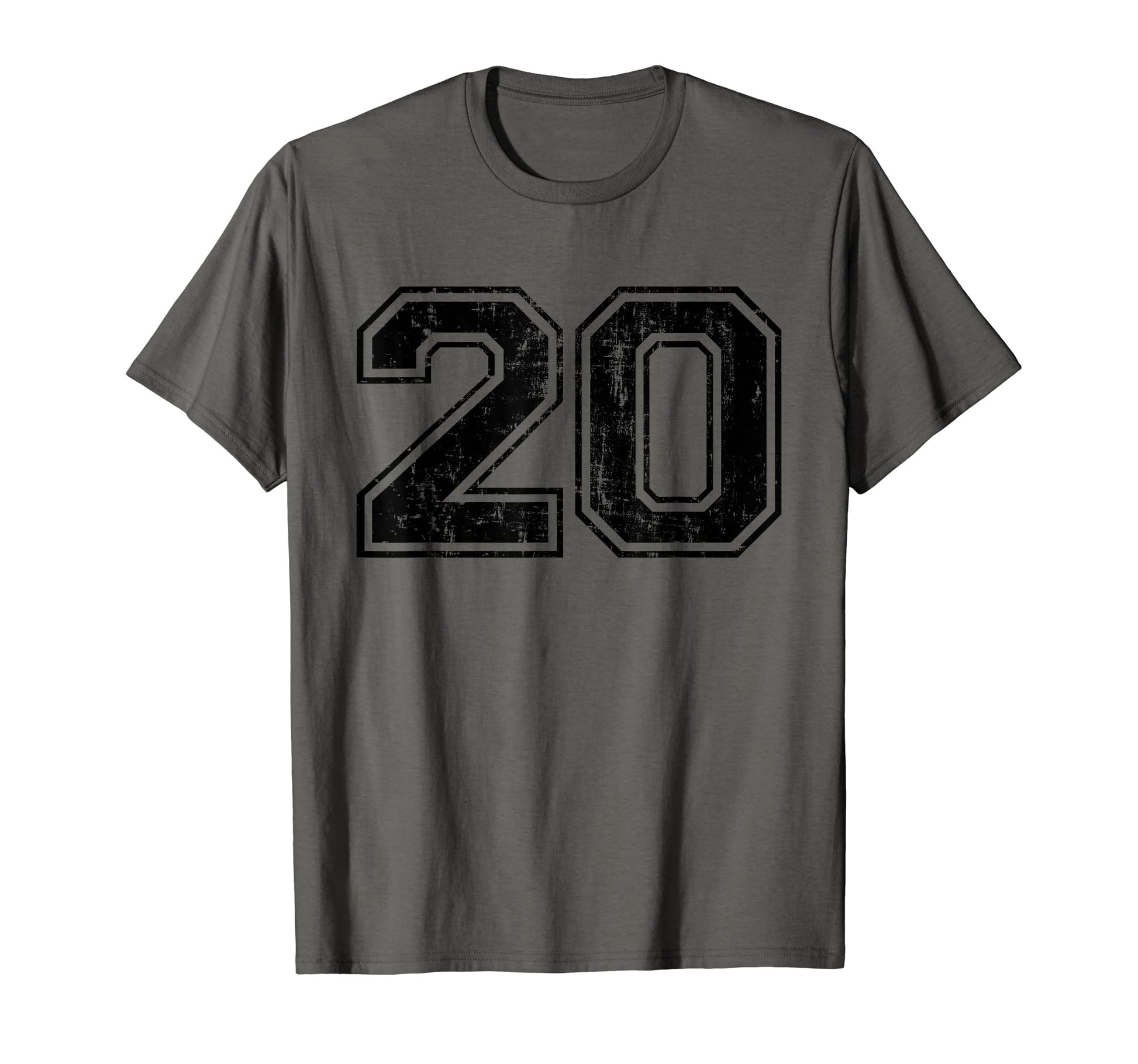 Number 20 Varsity Distressed Sport T-Shirt - Streetwear Style for Adults - T-Shirt, Sweatshirt, Hoodie