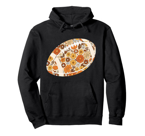 Floral Football Mom Fall Flower Autumn Hoodie - Minimalist Print Men Women - T-Shirt, Sweatshirt, Hoodie