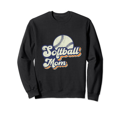 Softball Mom Mama Mothers Day Funny Sweatshirt - Novelty Apparel for Adults - T-Shirt, Sweatshirt, Hoodie