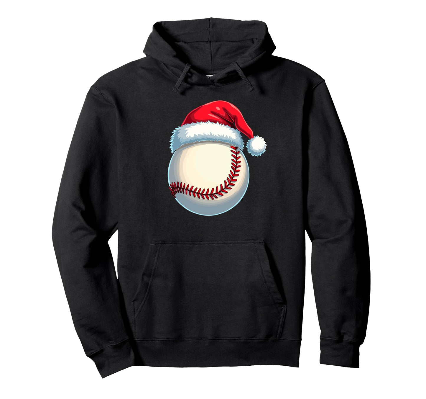 Funny Baseball Ball Santa Holiday Hoodie - Fun Novelty Design Unisex - T-Shirt, Sweatshirt, Hoodie