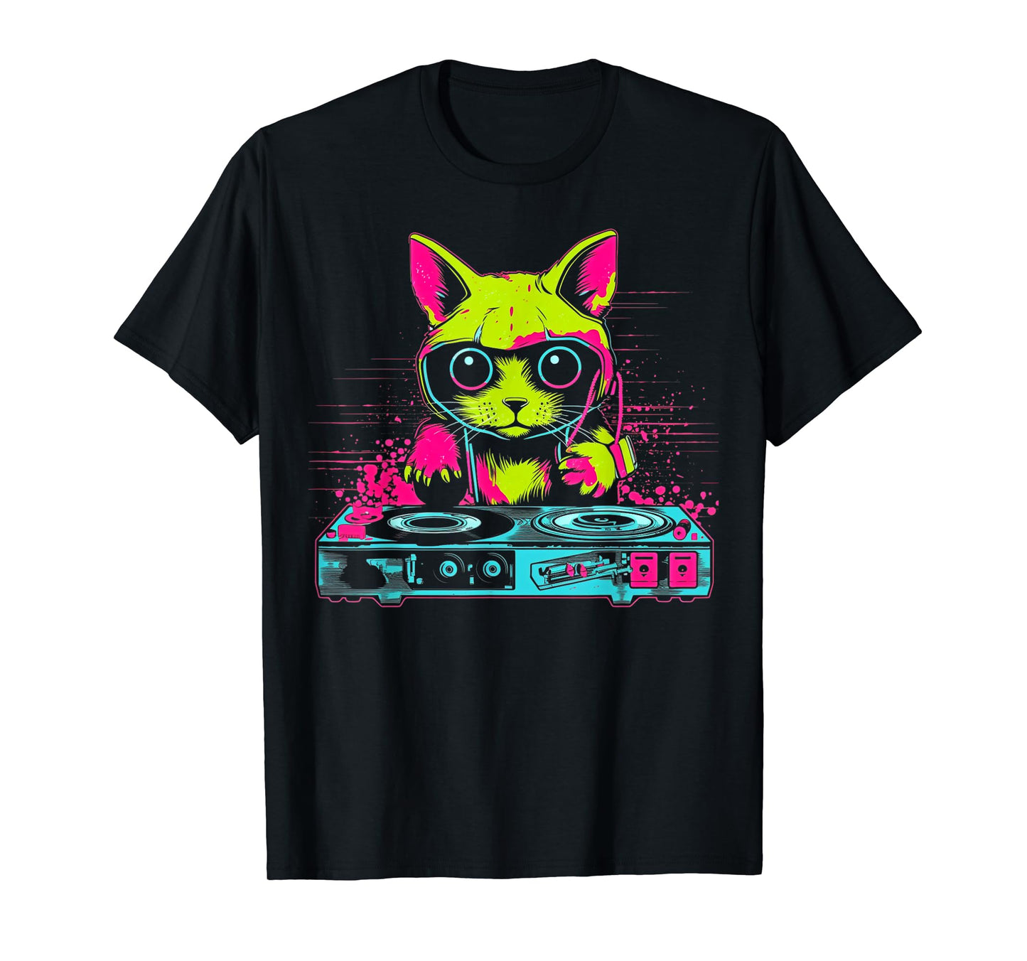 Kawaii Cat Dj Japanese Edm Y2K T-Shirt - Streetwear Style Men Women - T-Shirt, Sweatshirt, Hoodie
