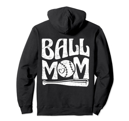 Baseball Mom Pride Heart And Bat Love Hoodie - Fun Novelty Design Unisex - T-Shirt, Sweatshirt, Hoodie