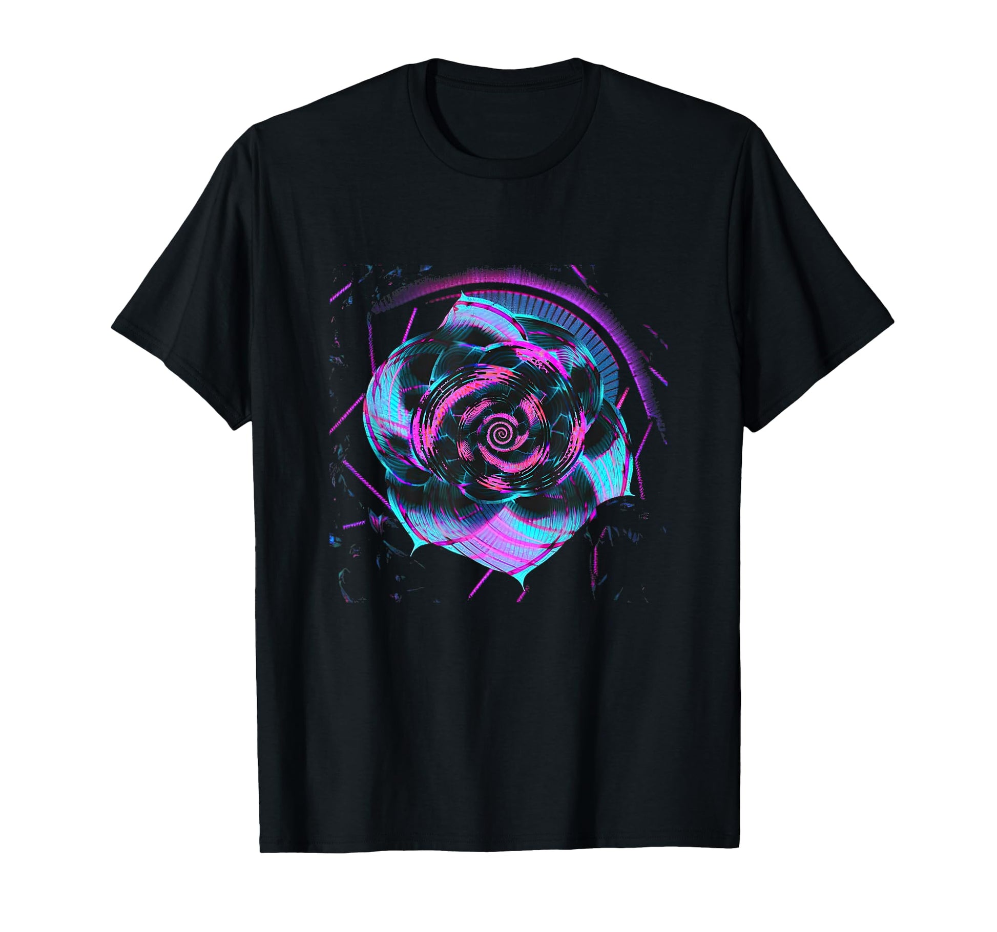 Fibonacci Sequence Flower Vaporwave T-Shirt - Custom Art Print Unisex - T-Shirt, Sweatshirt, Hoodie