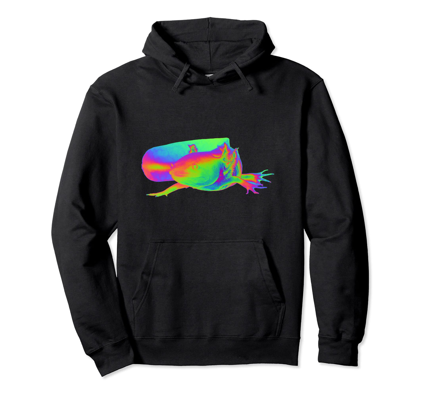 Axolotl Trippy Bright Rainbow Axolotl Hoodie - Novelty Apparel for Adults - T-Shirt, Sweatshirt, Hoodie