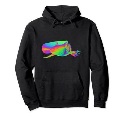 Axolotl Trippy Bright Rainbow Axolotl Hoodie - Novelty Apparel for Adults - T-Shirt, Sweatshirt, Hoodie